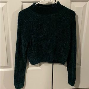 Velvet long sleeve sweater